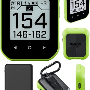 Bushnell Phantom 3 (Green) Slope Golf GPS Handheld Bundle - Touchscreen, Auto Course & Hole Recognition, Auto-Prompt Score Entry with PlayBetter Portable Charger, Belt Clip & Carabiner